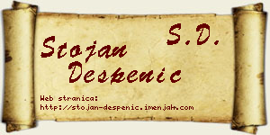 Stojan Despenić vizit kartica